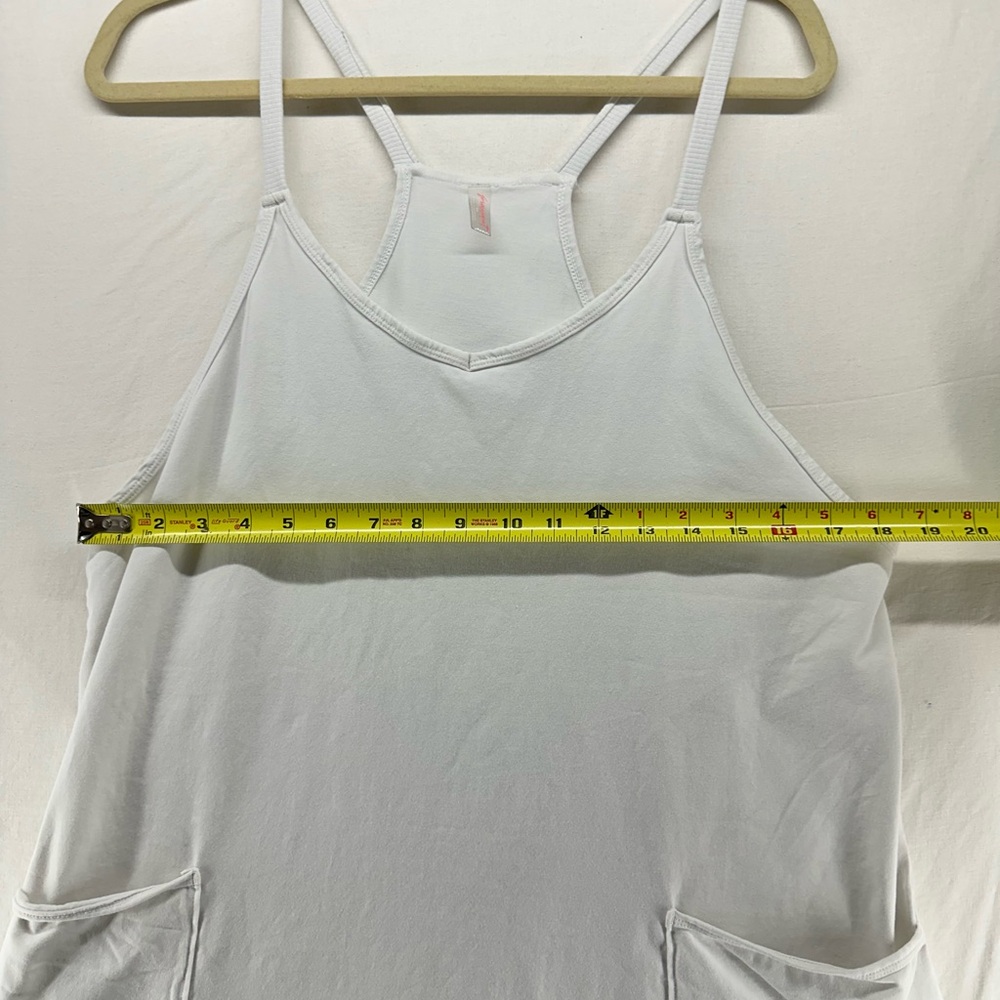 Free People Movement Hot Shot Mini Dress White M Athleisure Romper Pickleball - Picture 5 of 10